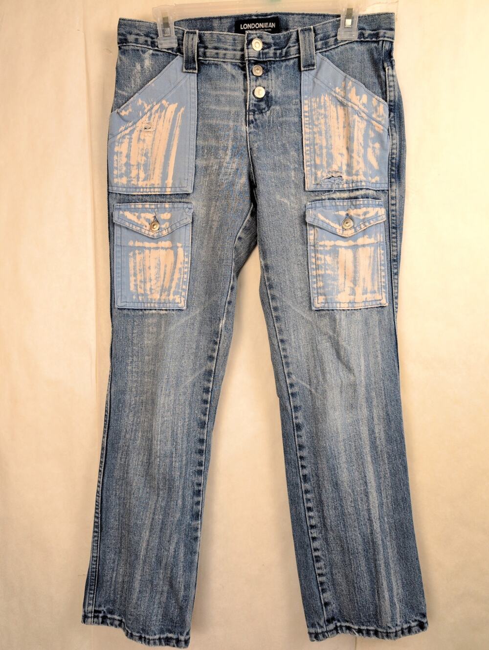 Vintage London Jean bleach pocket cargo jeans Size 4
Gorpcore Y2K Retro Grunge